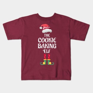 The Cookie Baking Elf Christmas Matching Pajama PJ Family Party Gift Kids T-Shirt